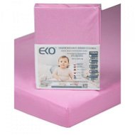 EKO Sheet with rubber jersey pink 120x60 cm - Cot sheet