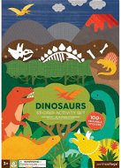 Kids Stickers Petit Collage Znovupoužitelné samolepky se scénou Dinosauři - Dětské samolepky