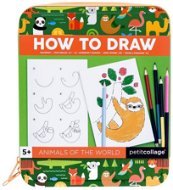 Kifestőkönyv Petit Collage Hogyan rajzolj állatkát - Omalovánky