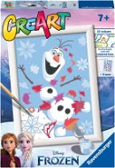 Ravensburger Kreatívne a výtvarné hračky 202225 CreArt Disney: Ľadové kráľovstvo: Rozosmiaty Olaf - Maľovanie podľa čísel