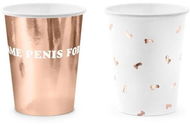 Poháriky same penis forever – ružovo zlaté – rose gold – rozlúčka so slobodou – 220 ml – 6 ks - Pohár na nápoje