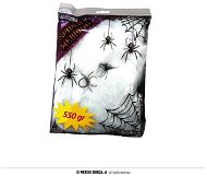 Párty doplnky Pavučina biela 550 g + 4 pavúky – halloween - Party doplňky