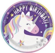 Talíře jednorožec – unicorn – happy birthday – narodeniny – 8 ks – 22 cm - Tanier