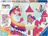 Ravensburger 055951 Puzzle & Play Dragon in the Castle 2x24 pieces - Jigsaw