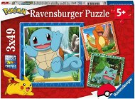 Ravensburger 055869 Glumanda, Bisasam und Schiggy - 3 x 49 Teile - Puzzle