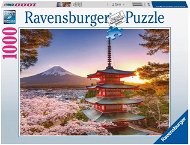 Puzzle Ravensburger 170906 Rozkvitnuté čerešne v Japonsku 1000 dielikov - Puzzle