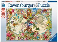 Ravensburger 171170 Motýlia mapa sveta 3000 dielikov - Puzzle
