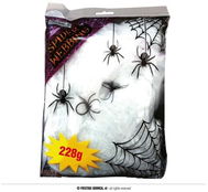 White spider web 228 g + 4 spiders - Halloween - Party Accessories