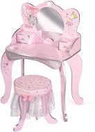 DeCuevas 55534A Drevený toaletný stolík so zrkadlom a drevenou stoličkou Magic Maria 2022 - Detský kozmetický stolík