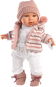 Llorens 42406 Baby Julia - Realistische Puppe mit Soundeffekten und weichem Stoffkörper - 42 cm - Puppe