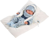 Doll Llorens 73881 New Born Boy - realistic baby doll with all-vinyl body - 40 cm - Panenka