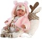 Doll Llorens 74028 New Born - realistic baby doll with sounds and soft fabric body - 42 cm - Panenka