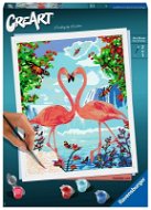 Ravensburger CreArt Malování podle čísel - Flamingo Love - Malování podle čísel