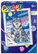 CreArt Paint by Numbers - Wonderful Wolf Family  - Malování podle čísel