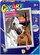 CreArt Paint by Numbers - Sunset Horses - Malování podle čísel