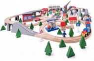 Woody Train track "Industrial zone with two cranes", 200 pieces - Train Set