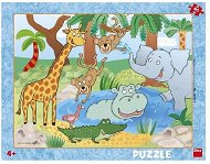 Jigsaw Dino Animals in the zoo 40 board puzzle - Puzzle