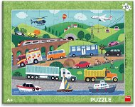 Dino Dopravné prostriedky 40 doskové puzzle - Puzzle