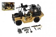 Teddies Military off-road car with soldier with accessories for free running - Toy Car