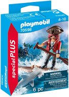Playmobil 70598 Pirat mit Floß und Hammerkopfhai - Figur