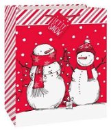 Vianočná darčeková taška so snehuliakmi – Vianoce – 26 × 64 × 35 cm - Darčeková taška