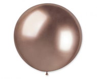 Balónky chromované 5 ks růžovo zlaté (rose gold) lesklé - 80cm - Balonky