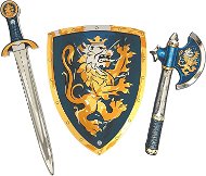 Kard Liontouch lovag szett, kék - Kard, pajzs, fejsze - Meč