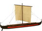 Dušek Vikingská prodloužená loď 1060 1:35 kit - Dřevěný model