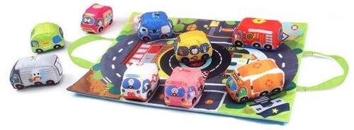 Huanger měkká autíčka (9ks) hrací podložkou/taškou
 - Sada autíček - Hlavní obrázek