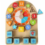 Lucy & Leo 232 Hodiny a tvary – náučná hracia doska - Náučné hodiny