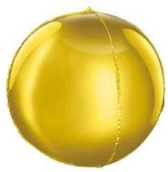 Balón fóliový guľatý zlatý 3D – Silvestr – 62 cm - Balóny