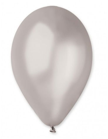 Balonky metalické 100 ks stříbrné - průměr 26 cm - Balonky - Hlavní obrázek