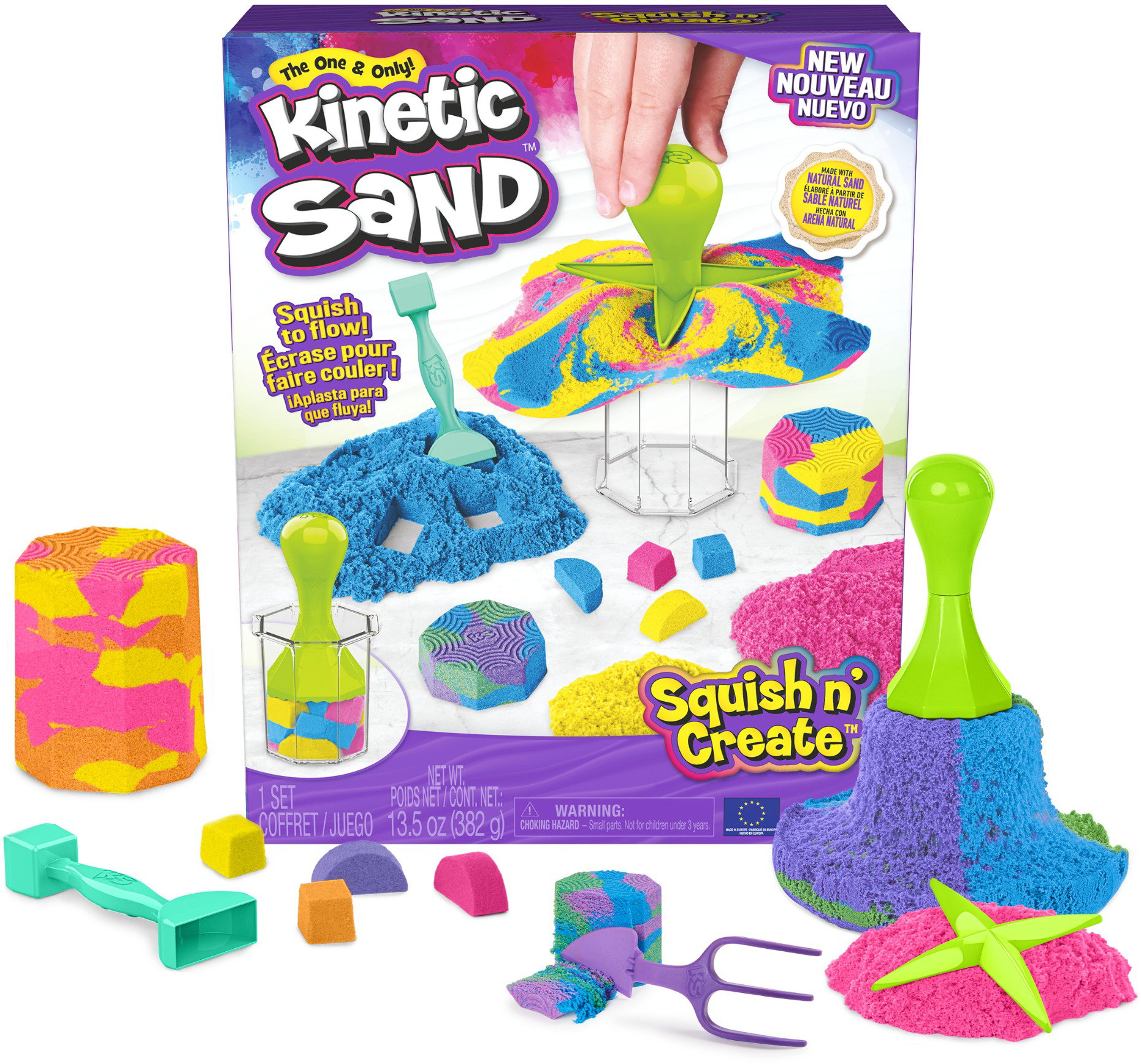 Kinetic Sand Tégelyes modellező készlet