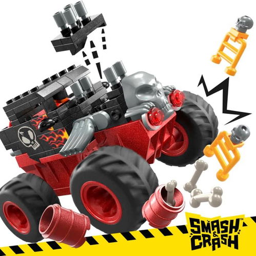 Mega Construx Hot Wheels Monster Trucks Drtič bone shaker - Building Set