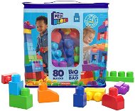 Mega Bloks Velký pytel kostek - Modrý (80)  - Kids’ Building Blocks