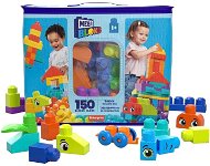 Kocky pre deti Mega Bloks poriadne Veľké vrece kociek – Modrý (150) - Kostky pro děti