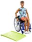 Barbie Model Ken Na Invalidním Vozíku V Modrém Kostkovaném Tílku  - Doll
