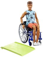Barbie Modell Ken kerekesszékben Kék kockás trikóban - Játékbaba