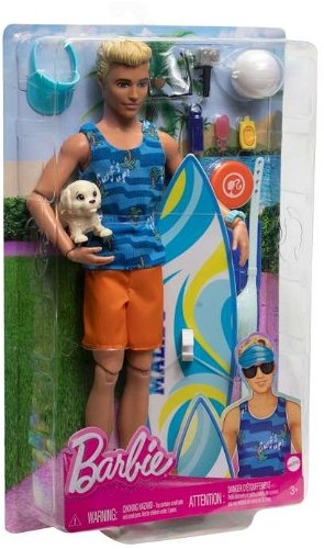 Barbie Ken Surfař S Doplňky - Doll