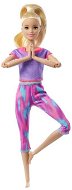 Barbie Mozgásban - Szőke hajú lila ruhában - Játékbaba