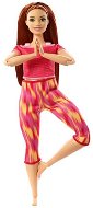 Barbie Mozgásban - Vörös hajú piros ruhában - Játékbaba