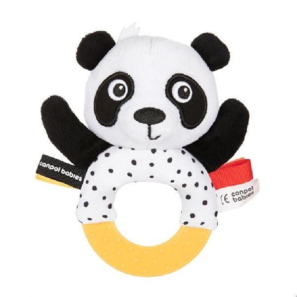 Canpol babies - érzékszerveket fejlesztő játék Panda csörgővel és rágókával, BabiesBoo