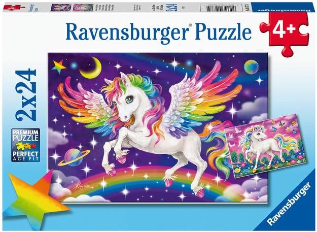 Ravensburger Puzzle 056774 Unikornis és Pegazus 2X24 darab