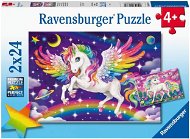 Puzzle Ravensburger Puzzle 056774 Jednorožec a Pegas 2X24 Dielikov - Puzzle