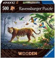 Jigsaw Ravensburger Puzzle 175147 Dřevěné Puzzle Tygr V Džungli 500 Dílků  - Puzzle