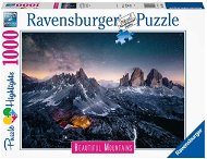 Jigsaw Ravensburger Puzzle 173181 Dechberoucí Hory: Dolomitské Věže, Itálie 1000 Dílků  - Puzzle