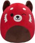 Squishmallows Žmurkajúca panda červená – Cici - Plyšová hračka