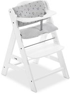 Hauck Alpha+ dřevená židle, white vč. polstrování Rainbow - Jídelní židlička