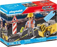 Figur Playmobil 71185 Bauarbeiter mit Fräsmaschine - Figurka