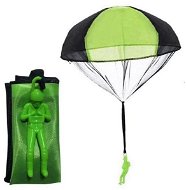 Parašutista s padákem - zelený - Figure